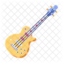 Un Diseno Vectorial Plano De Guitarra Icono