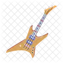 Un Diseno Vectorial Plano De Guitarra Icono