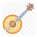 Un Diseno Vectorial Plano De Guitarra Icono