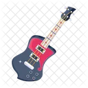 Un Diseno Vectorial Plano De Guitarra Icono