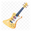 Un Diseno Vectorial Plano De Guitarra Icono