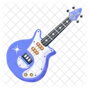 Un Diseno Vectorial Plano De Guitarra Icono