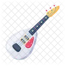 Un Diseno Vectorial Plano De Guitarra Icono