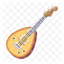 Un Diseno Vectorial Plano De Guitarra Icono