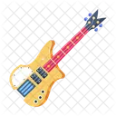 Un Diseno Vectorial Plano De Guitarra Icono