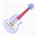 Un Diseno Vectorial Plano De Guitarra Icono