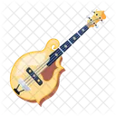 Un Diseno Vectorial Plano De Guitarra Icono