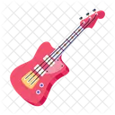 Un Diseno Vectorial Plano De Guitarra Icono