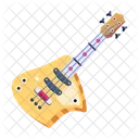 Un Diseno Vectorial Plano De Guitarra Icono