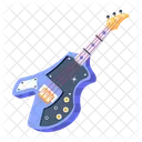 Un Diseno Vectorial Plano De Guitarra Icono