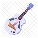 Un Diseno Vectorial Plano De Guitarra Icono