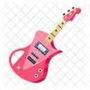 Un Diseno Vectorial Plano De Guitarra Icono