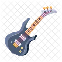 Un Diseno Vectorial Plano De Guitarra Icono