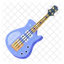 Un Diseno Vectorial Plano De Guitarra Icono