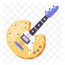 Un Diseno Vectorial Plano De Guitarra Icono