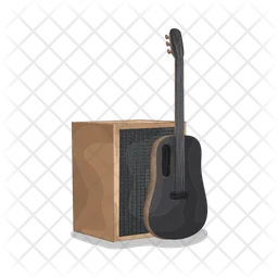 Guitarra e amplificador  Ícone