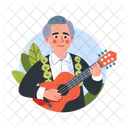 Guitarrista Personagem Musico Ícone