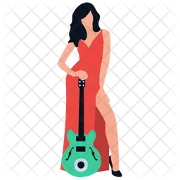 Guitarrista feminina  Ícone