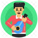 Musico Guitarrista Instrumento Musical Ícone
