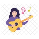 Musico Guitarrista Cantor Ícone