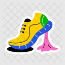 Gum Shoe Foot Stuck Chewing Gum Icon