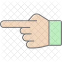 Gun Finger Lineal Color Icon Icon