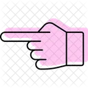 Gun Finger Color Shadow Thinline Icon Icon