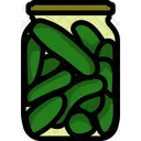 Gurke Pickle Glas Grun Symbol