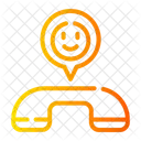 Gute Bewertung Kundenzufriedenheit Telefonanruf Symbol