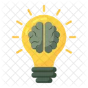 Brillante Idee Kreative Idee Gehirn Idee Symbol