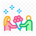 Guy Give Flowers Icon