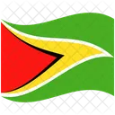 Flagge Land Guyana Symbol