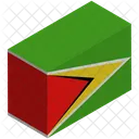 Flagge Land Guyana Symbol