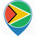 Guyana Flagge Welt Symbol