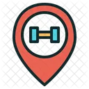 Gym Location Dumbbell Icon