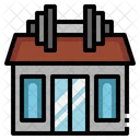 Gym Fitness Building Icon