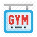 Workout Gym Signboard Icon