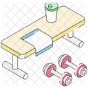 Gym Bench Workout Fitness Icon