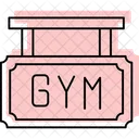 Gym Board Color Shadow Thinline Icon Icon