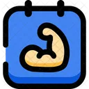 Gym Calendar Fitness Excercise Icon