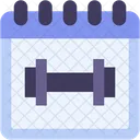 Dumbbell Calendar Date And Time Icon