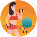 Gym Exercise Physical Fitness Dumbbells Exercise Icon
