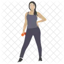Gym Girl Female Exercise Dumbbells Workout Icon