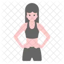 Female Avatar Female Bodybuilder Fitness Trainer Symbol