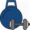 Gym Fitness Center Workout Area Icon