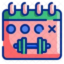Schedule Calendar Dumbbell Icon
