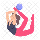 Gymnastic Ball Rhythmic Gymnastics Ball Exercise Icon