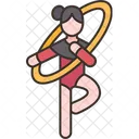 Gymnastics Hoop Rhythmic Icon