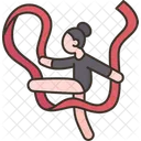 Gymnastics Ribbon Rhythmic Icon