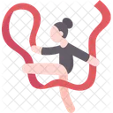 Gymnastics Ribbon Rhythmic Icon